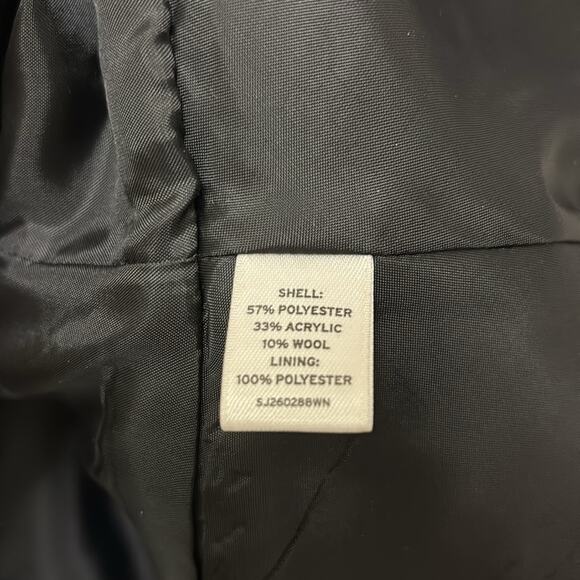 Sejour Nordstrom Boucle Lined Jacket 3/4 Sleeve Snap Close 14W Purple Black - Picture 5 of 7